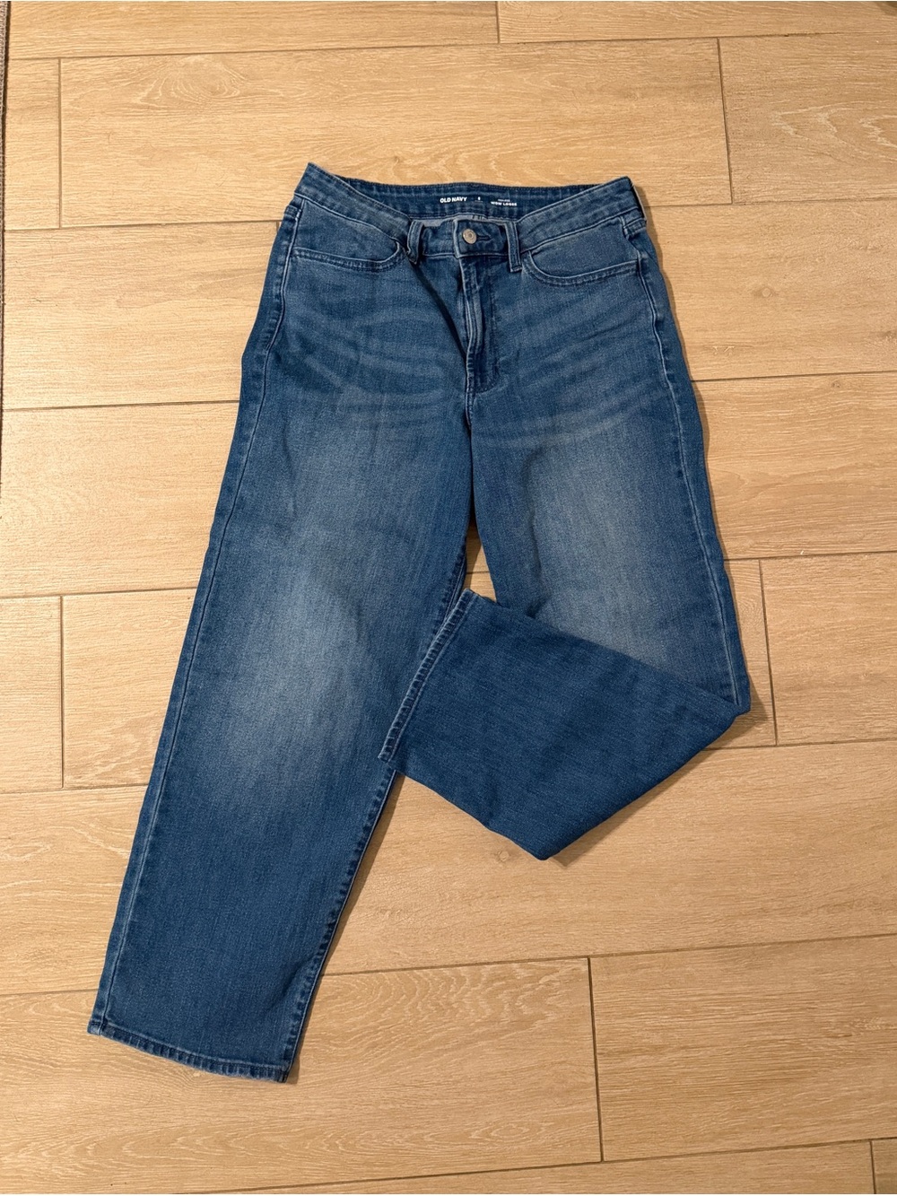 Old navy high waist wow loose wide leg jean- size 8 short